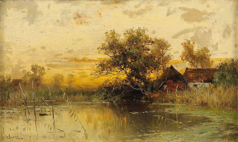 Walter Moras Seenlandschaft oil painting image